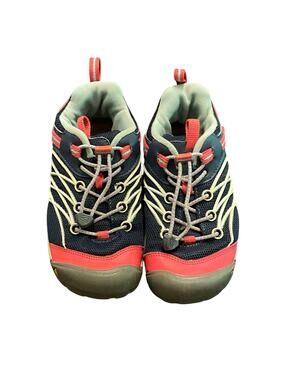 KEEN Kids Chandler CNX Hiking Trail Shoes Navy Coral Youth US 2 EU 34